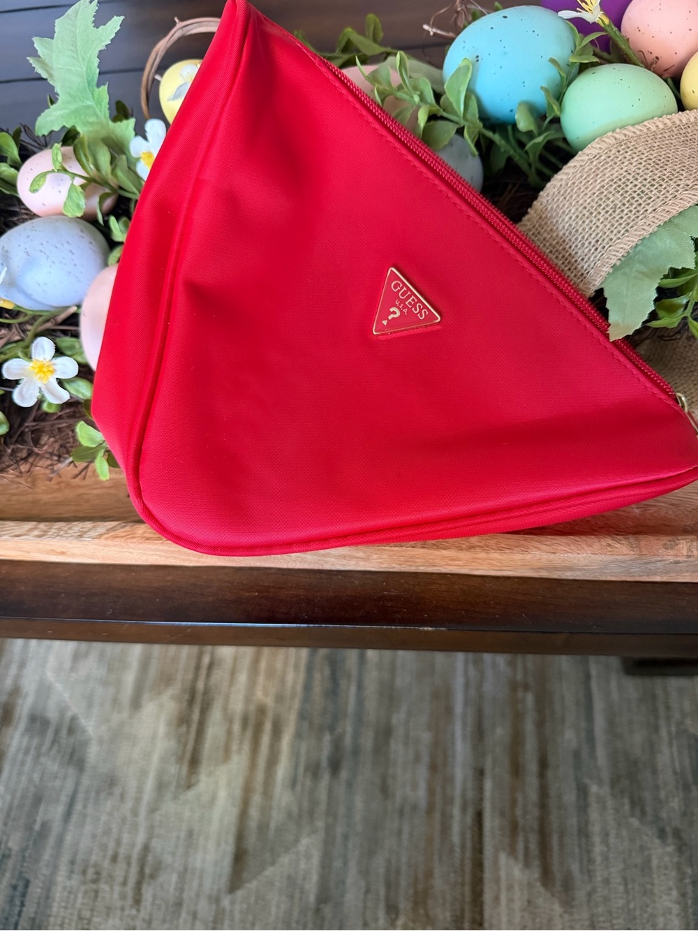 GUESS Red Triangle Sling Bag